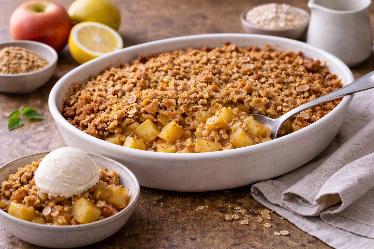 Crumble di mele e cannella
